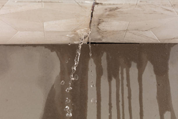 Professional Water Damage Restoration technician working in Groom, TX